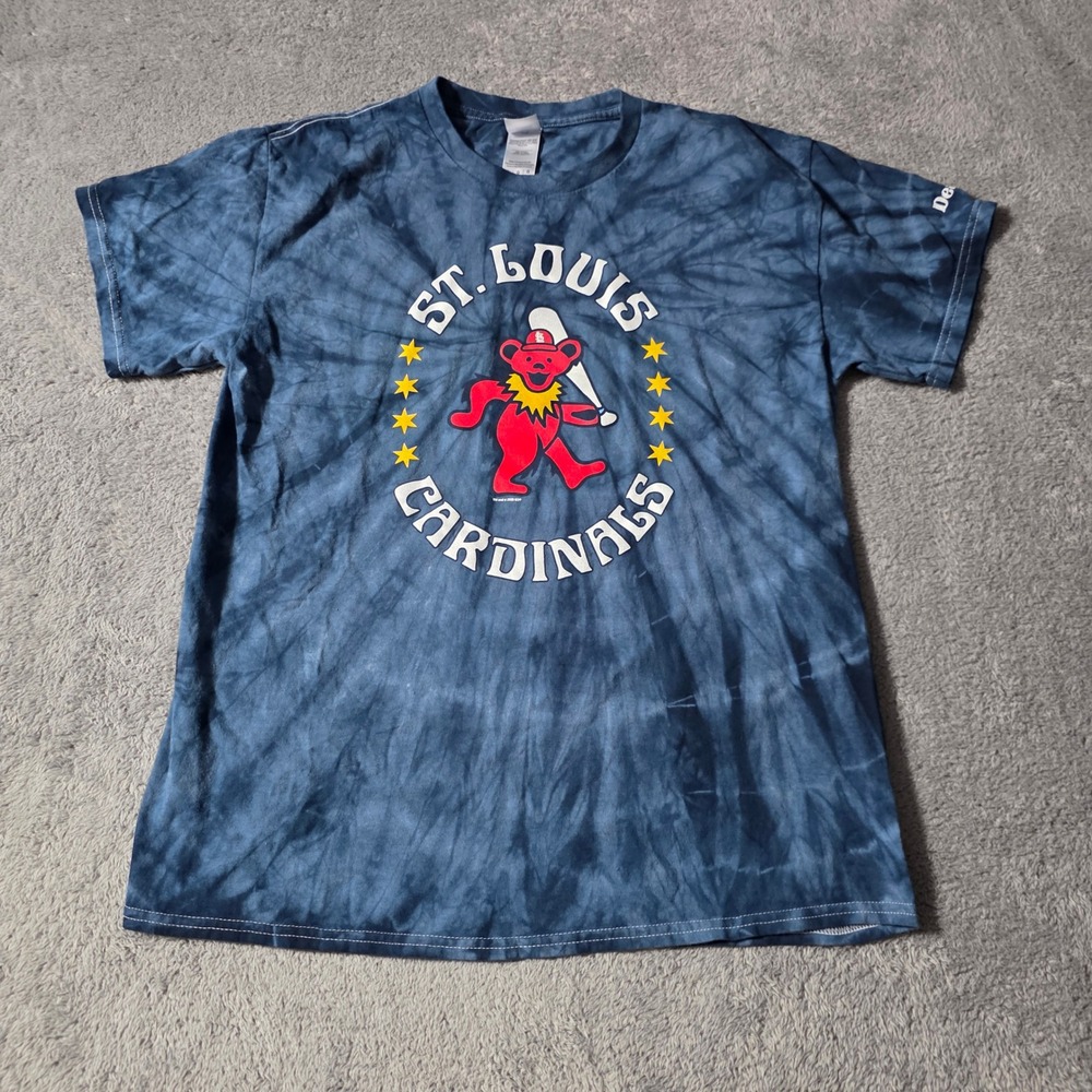 Colortone Mens Large T-Shirt Blue Tie-Dye St. Louis Cardinals Grateful Dead 2026